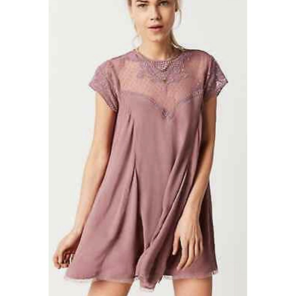 KIMCHI BLUE Lily Embellished Trapeze Mini Dress - Picture 1 of 6